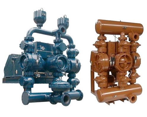 single-acting triplex piston diaphragm pumps type TKM900 and TKM 500